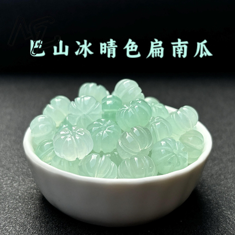 Men Accessories Usa - 10pcs A Green Jade Pumpkin Beads
