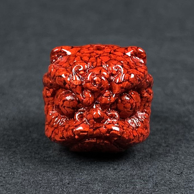 Men Accessories Usa - 10pc Natural Cinnabar Crystal Lion Dance