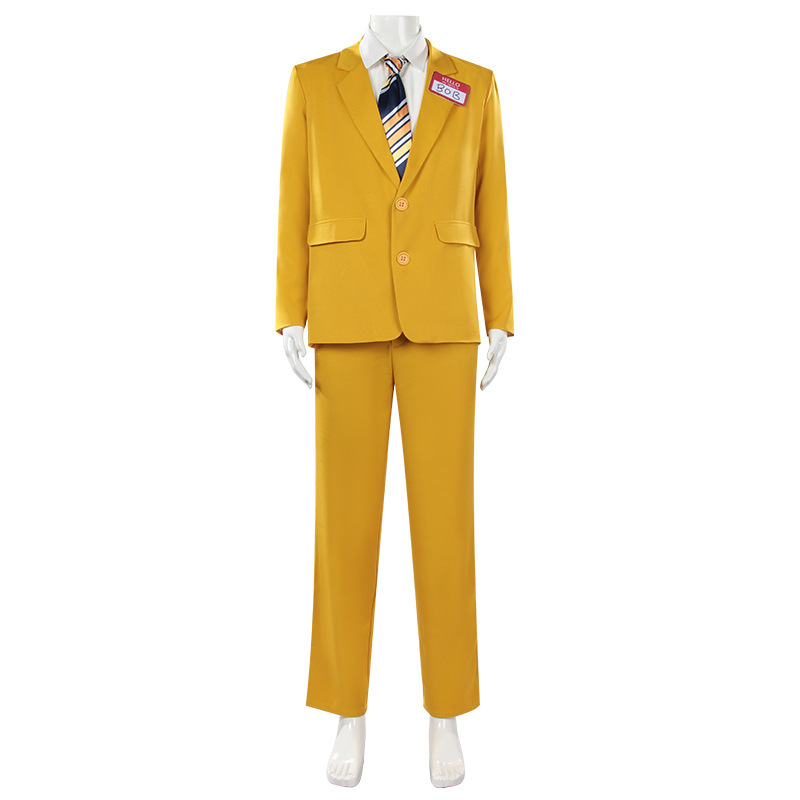 Men'S Yellow Accessories - Men Horror Theme Yellow Suit Set