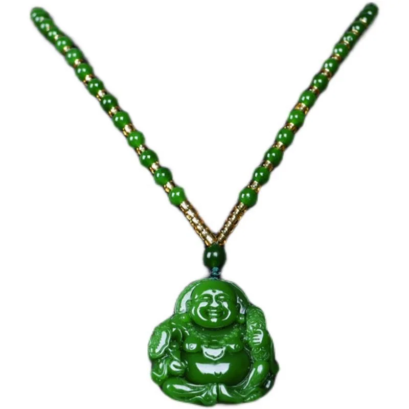 Chinese Green Jade Maitreya Bu - Men Accessories Usa ulasan dan harga