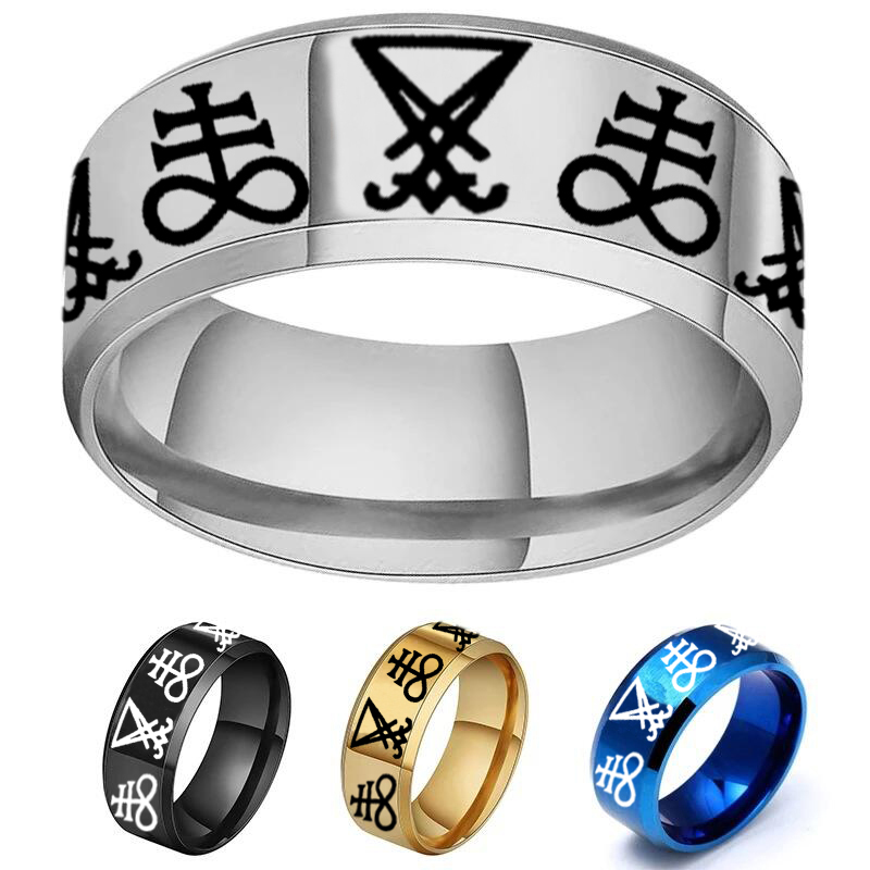 Vintage Gothic Lucifer Seal of - Signet Ring Men ulasan dan harga