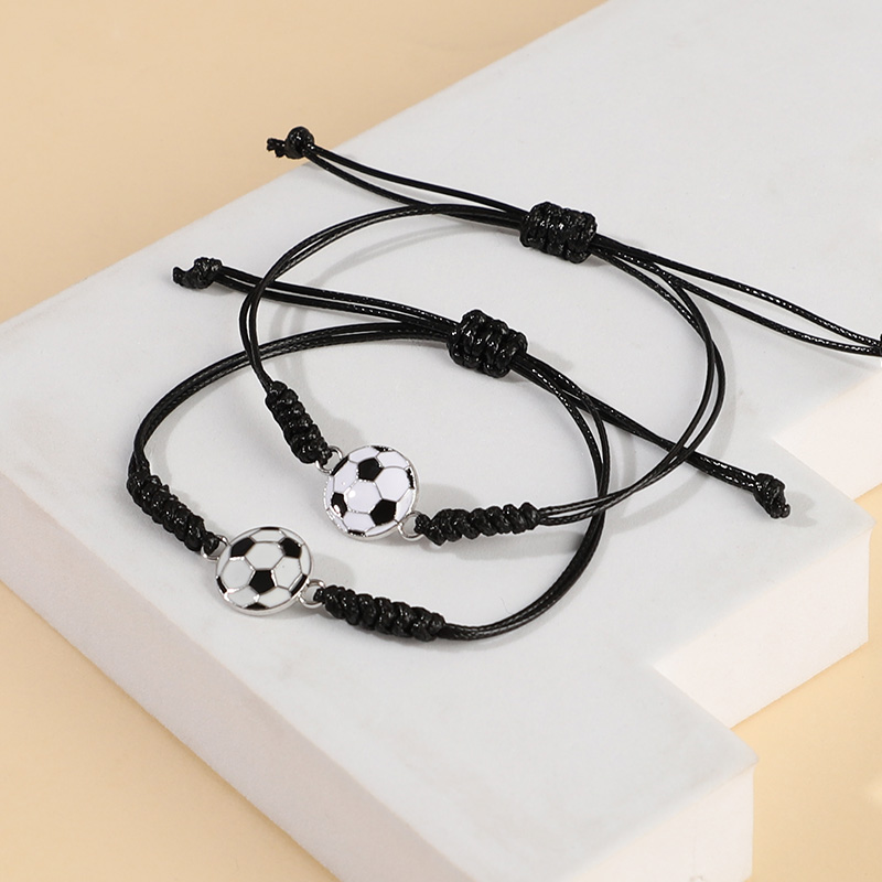 5/10Pcs Hand Woven Football Br - Men Accessories For Wrist ulasan dan harga