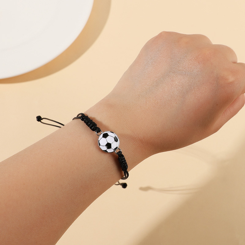 5/10Pcs Hand Woven Football Br - Men Accessories For Wrist ulasan dan harga