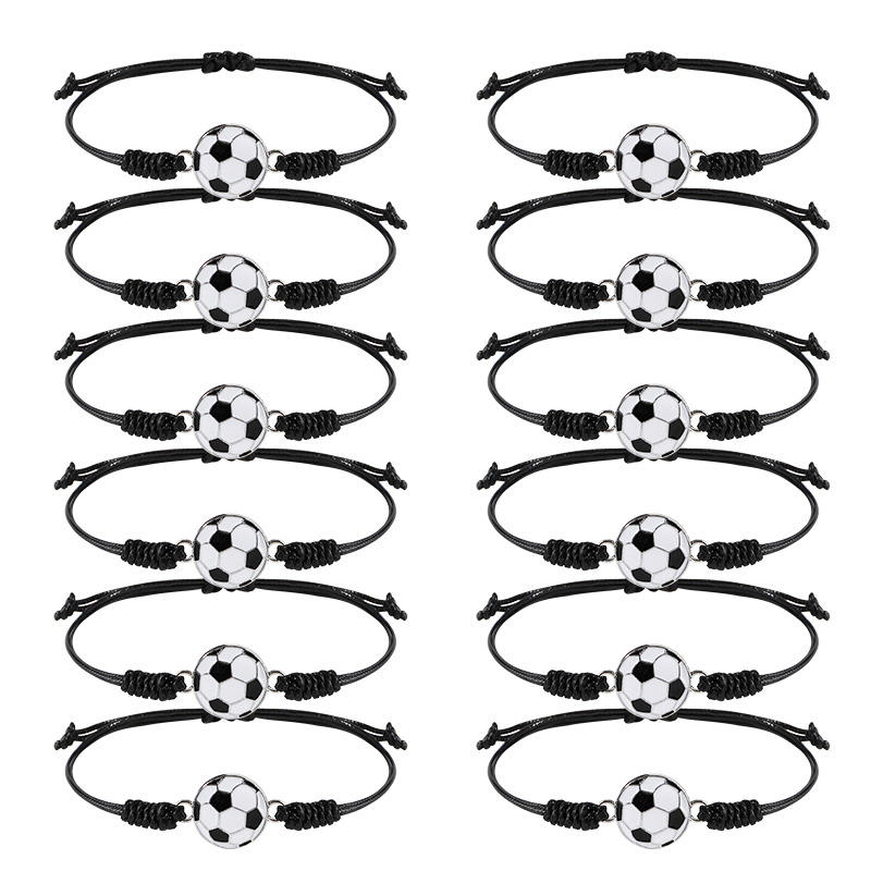 5/10Pcs Hand Woven Football Br - Men Accessories For Wrist ulasan dan harga