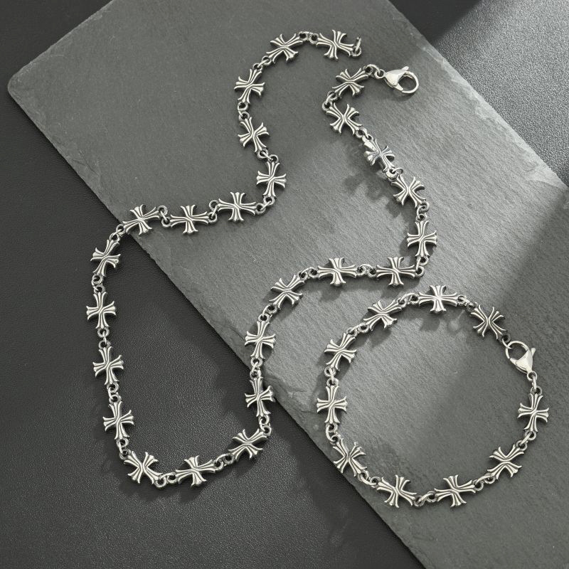 Punk Chain With Cross Necklace - Men'S Accessories Premium ulasan dan harga