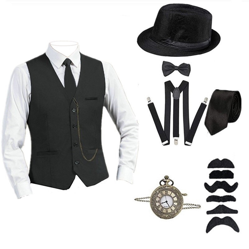 Halloween 1920s Men's Costume  - Men'S Accessories In The 1920S ulasan dan harga