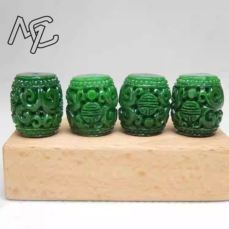 5pc Natural Green Jade Carving - Men Accessories Usa ulasan dan harga