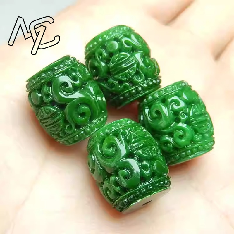 5pc Natural Green Jade Carving - Men Accessories Usa ulasan dan harga