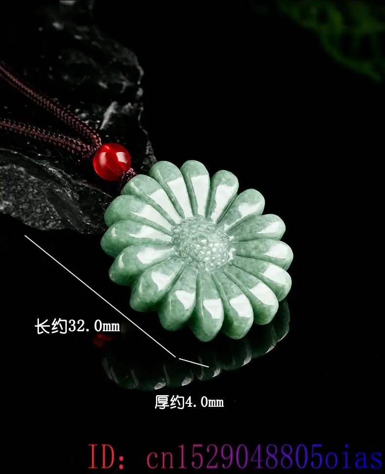 Green Jadeite Sunflower Pendan - Men Accessories Usa ulasan dan harga