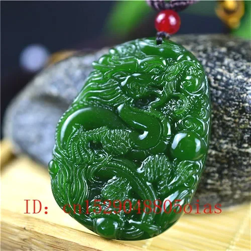 Natural Green Chinese Jade Dra - Men Accessories Usa ulasan dan harga