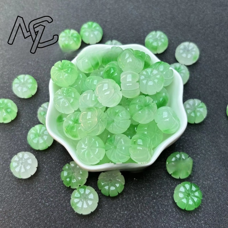 10pcs A Green Jade Pumpkin Bea - Men Accessories Usa ulasan dan harga