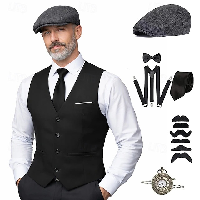 plus size Men 1920s Roaring Ga - Men'S Accessories In The 1920S ulasan dan harga