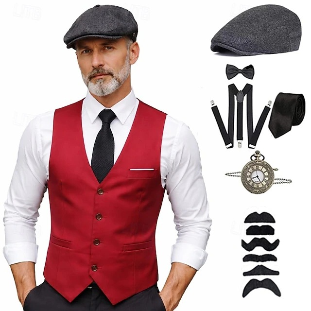 plus size Men 1920s Roaring Ga - Men'S Accessories In The 1920S ulasan dan harga