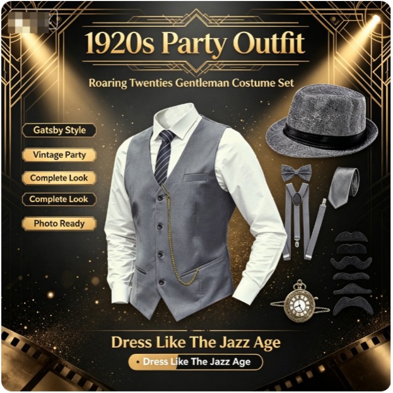 1920s Mens Great Gatsby Gangst - Men'S Accessories In The 1920S ulasan dan harga