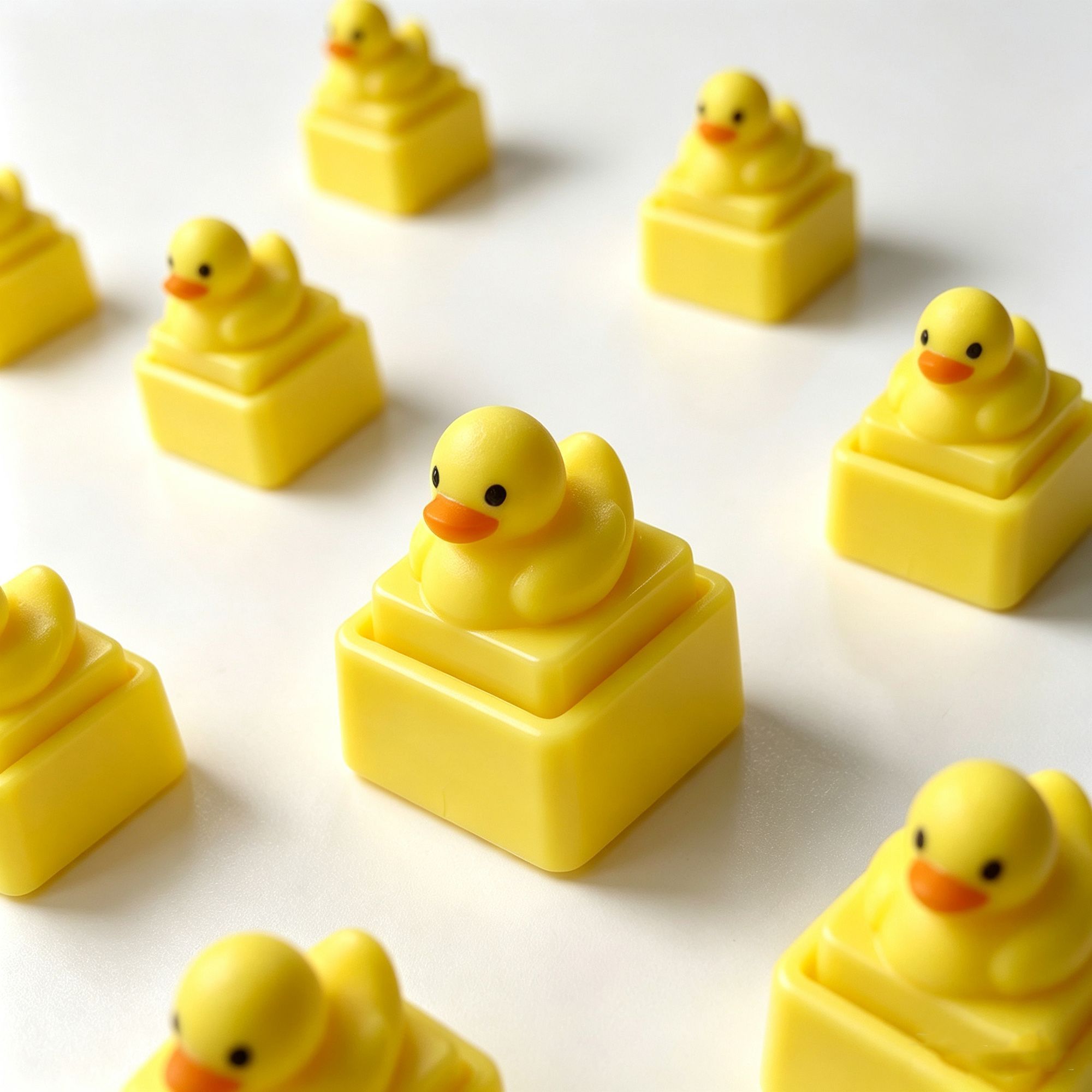 Cute Yellow Duck Press Keychai - Men'S Yellow Accessories ulasan dan harga