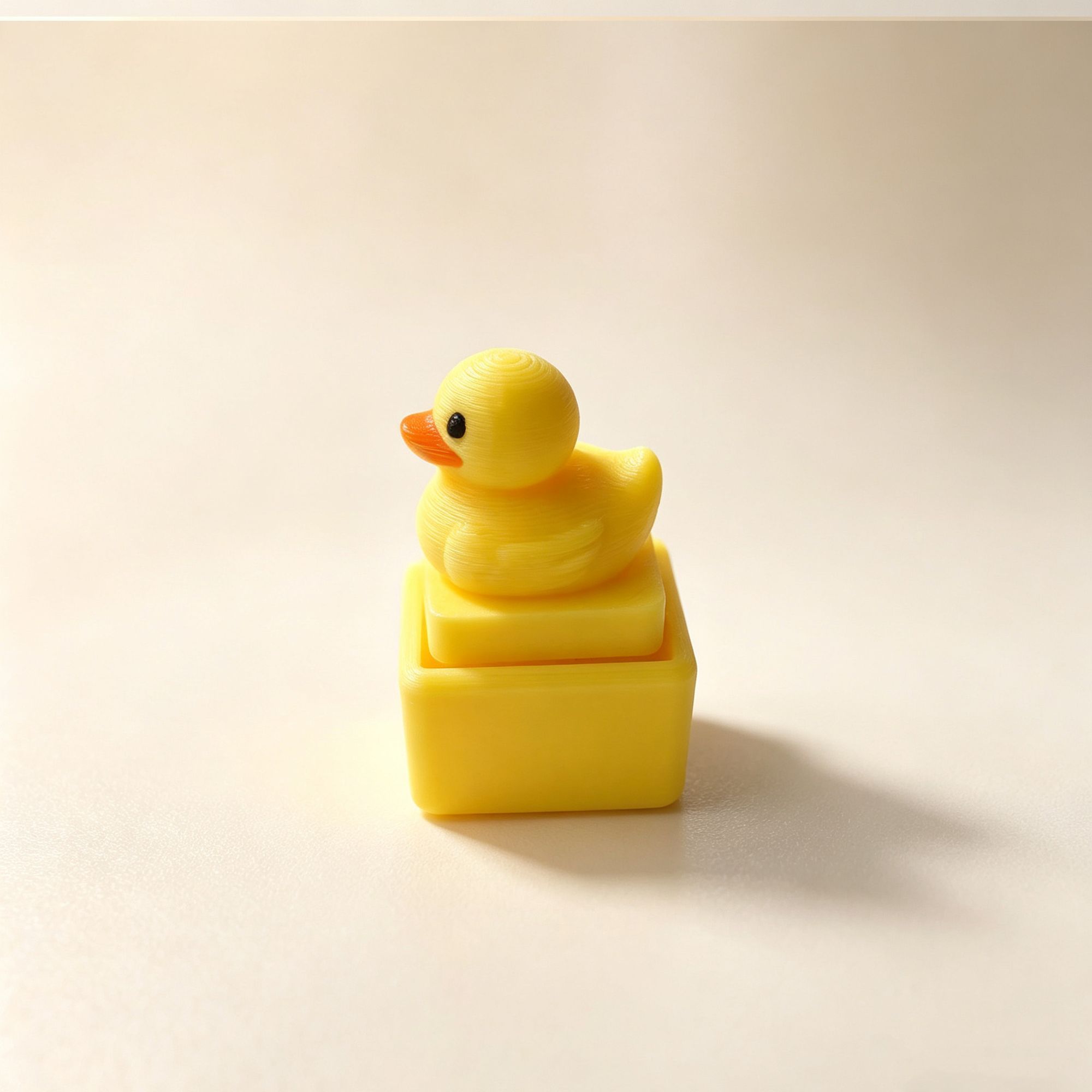 Cute Yellow Duck Press Keychai - Men'S Yellow Accessories ulasan dan harga