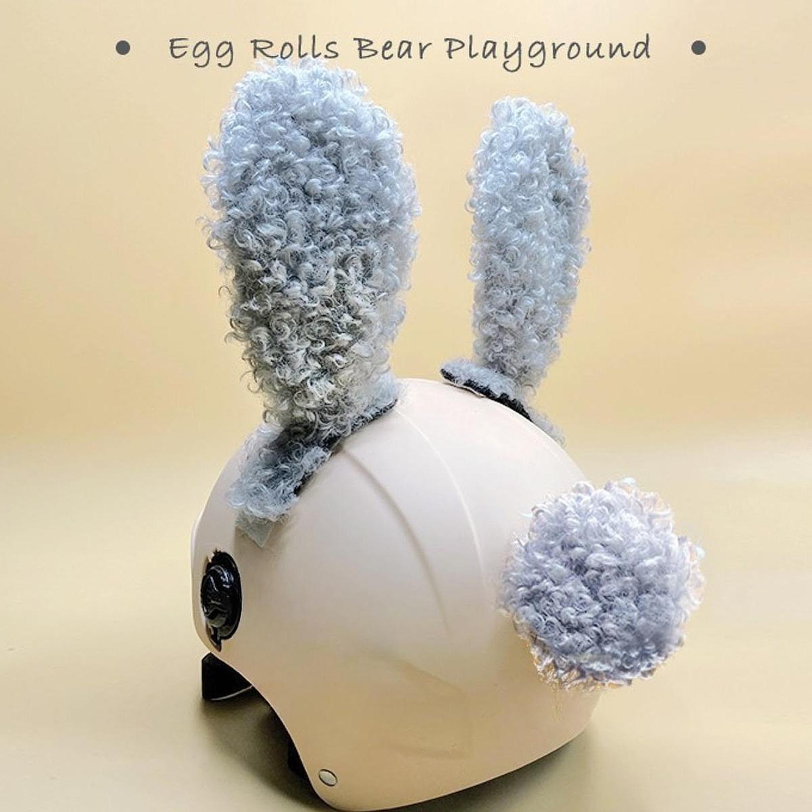 Plush Bunny Ears Helmet Decor  - X Men Accessories ulasan dan harga