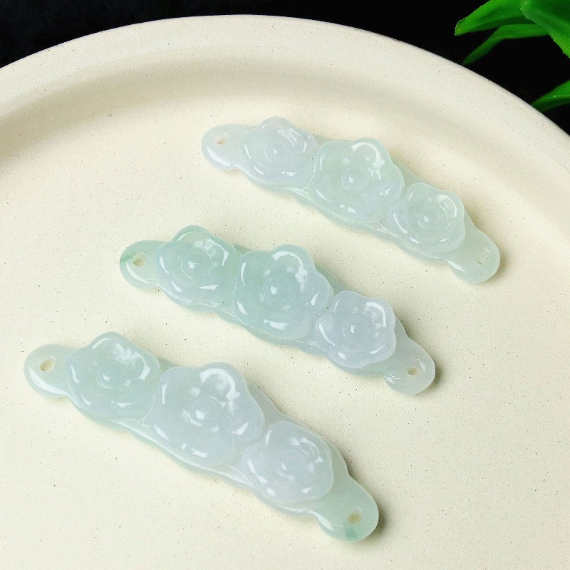 1pc Natural Jadeite Emerald Fl - Men Accessories Usa ulasan dan harga