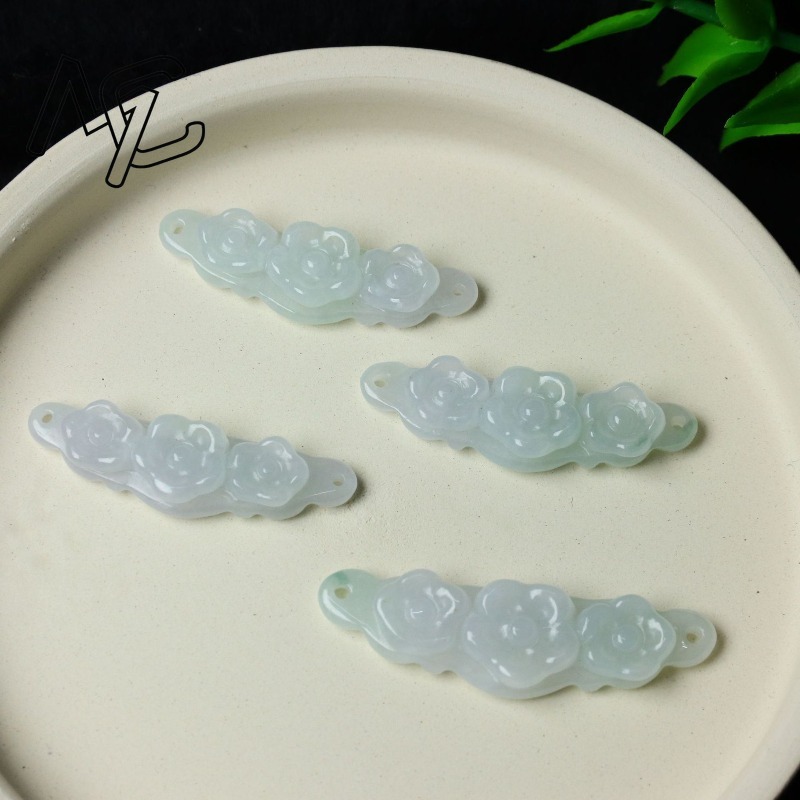 1pc Natural Jadeite Emerald Fl - Men Accessories Usa ulasan dan harga
