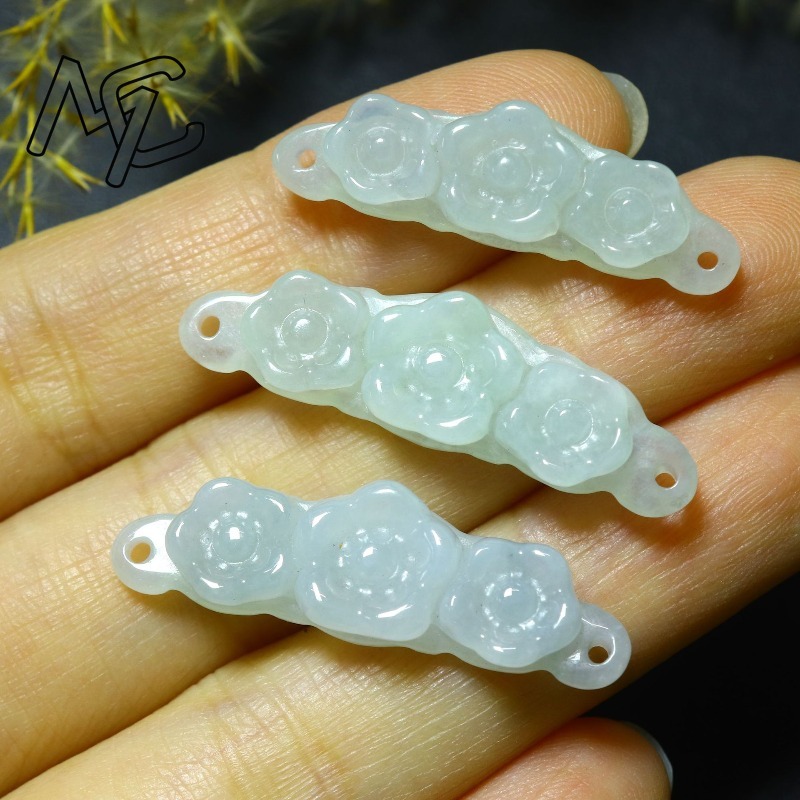 1pc Natural Jadeite Emerald Fl - Men Accessories Usa ulasan dan harga