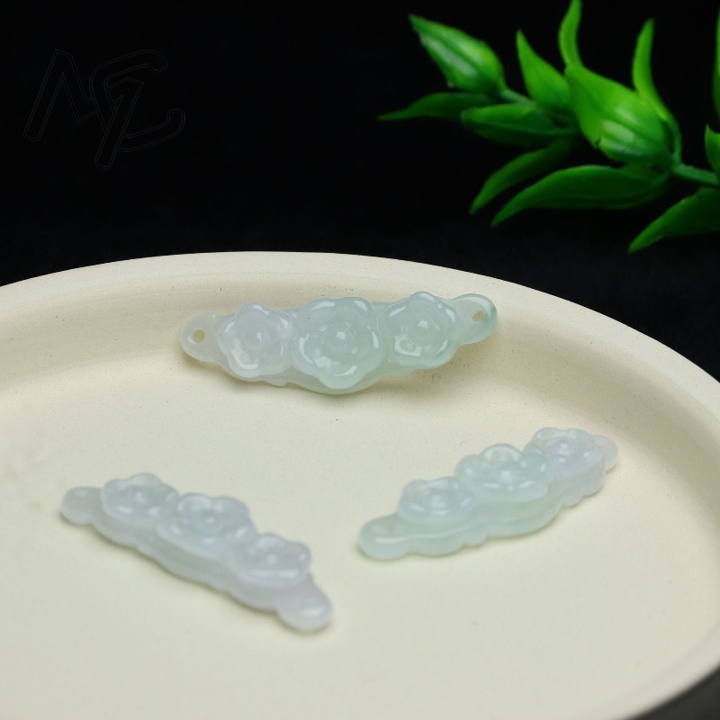 1pc Natural Jadeite Emerald Fl - Men Accessories Usa ulasan dan harga