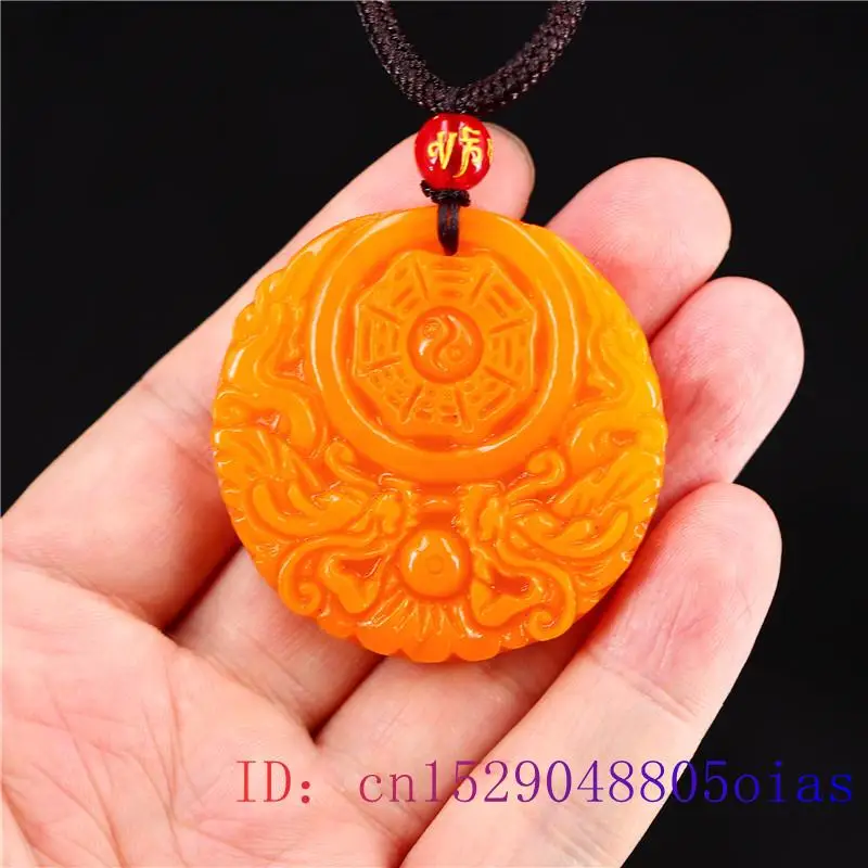 Yellow Jade Dragon Pendant Gif - Men'S Yellow Accessories ulasan dan harga