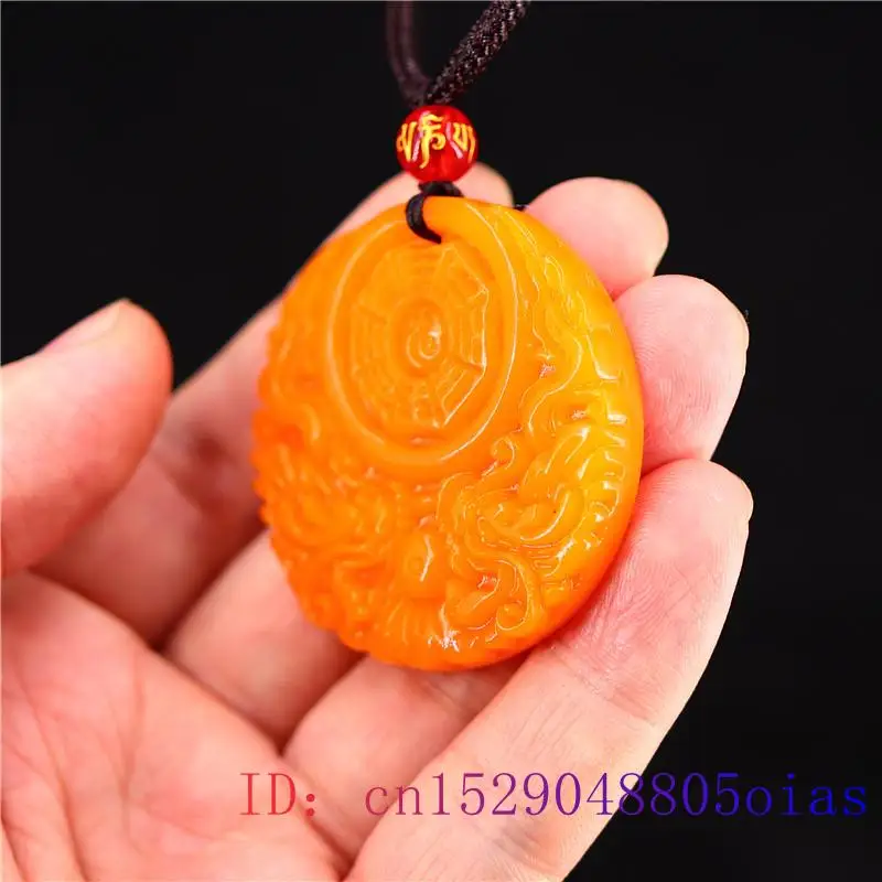Yellow Jade Dragon Pendant Gif - Men'S Yellow Accessories ulasan dan harga