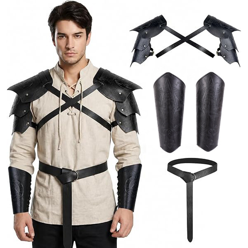 Medieval PU Leather Armor Set  - Men Accessories Usa ulasan dan harga