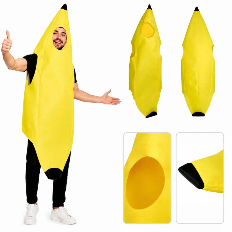Adult Banana Costume Funny Fru - Men'S Yellow Accessories ulasan dan harga