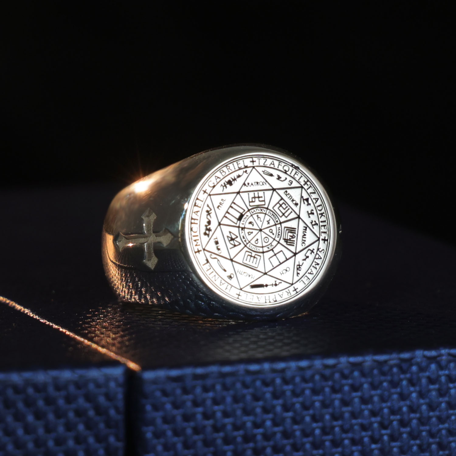 20mm Solid Signet Ring 925 Sil - Signet Ring Men ulasan dan harga