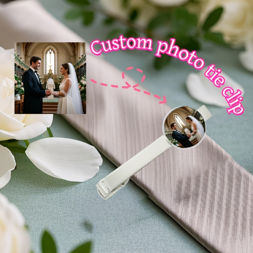 Custom Photo Engraved Text Tie - Men Accessories For Wedding ulasan dan harga